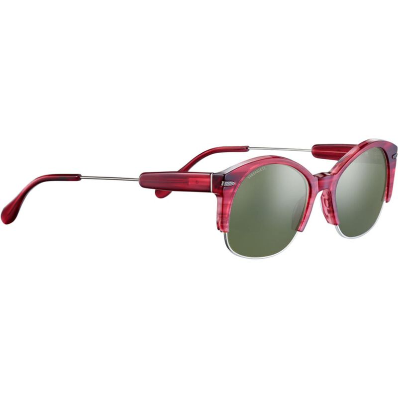 VINITA, Red Streaky Acetate with Shiny Silver Metal-Mineral Polarized 555nm Cat 3 to 3, hi-res image number null